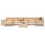 vidaXL 9-delige Loungeset massief grenenhout, Tuin en Terras, Verzenden, Nieuw, Loungeset