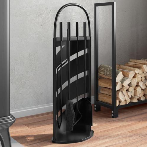 vidaXL 5-delige Haardset 23x15x66 cm staal, Huis en Inrichting, Kachels, Nieuw, Verzenden
