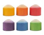 Grapat - 24 houten stapel bakjes regenboog - Grapat, Nieuw
