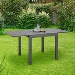 Uitklapbare Tuintafel Laki - 80 x 80 cm - Antraciet - Alumin, Verzenden, Nieuw