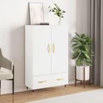 vidaXL buffetkast 69,5x31x115 cm bewerkt hout wit, Huis en Inrichting, Kasten | Buffetkasten, Verzenden, 100 tot 150 cm, Nieuw