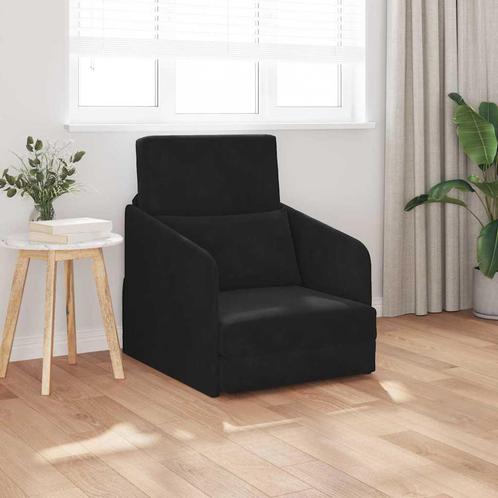 vidaXL Slaapbank Zwart 65 x 80 x 83 cm Fluweel, Huis en Inrichting, Banken | Bankstellen, Nieuw, Minder dan 150 cm, Stof, Verzenden