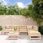 vidaXL 7-delige Loungeset massief grenenhout, Tuin en Terras, Verzenden, Nieuw, 7 zitplaatsen, Loungeset