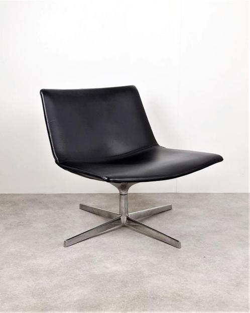 Arper Catifa 60 Lounge Chair Premium Leer  8 stuks, Huis en Inrichting, Stoelen, Vijf, Zes of meer stoelen, Zwart, Zo goed als nieuw