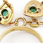 3-delige sieradenset - 18 karaat Geel goud - 0.48ct. tw., Sieraden, Tassen en Uiterlijk, Antieke sieraden