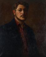 Jaap van Roon (XX) - Portret van man met bril, Antiek en Kunst