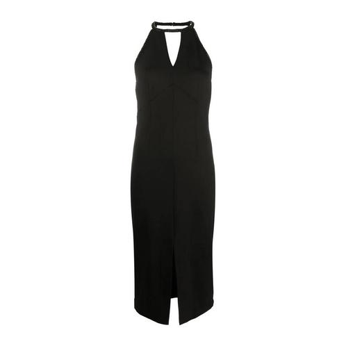 Twinset • zwarte midi jurk met kralen • 34 (IT40), Kleding | Dames, Jurken, Zwart, Nieuw, Maat 34 (XS) of kleiner, Verzenden