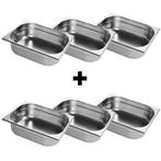 GGM Gastro | (6 stuks) RVS GN bak 1/2 - Hoogte: |, Verzenden