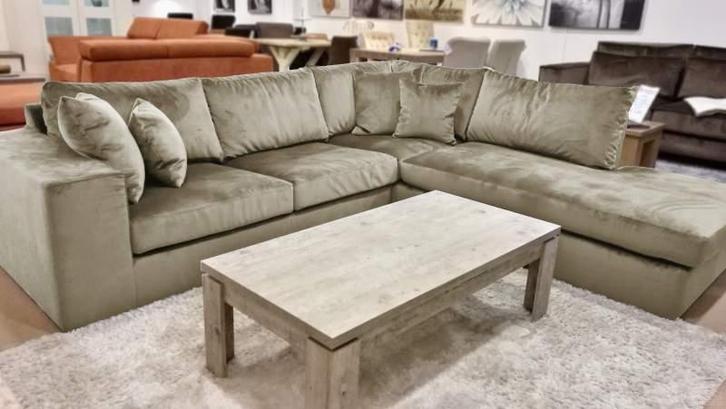 Hoekbank Loenen - hoekbanken - Creme, Huis en Inrichting, Banken | Sofa's en Chaises Longues, Nieuw, Stof