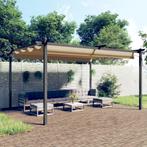 Tuinprieel met uittrekbaar dak 4x3 m taupe (Paviljoen)