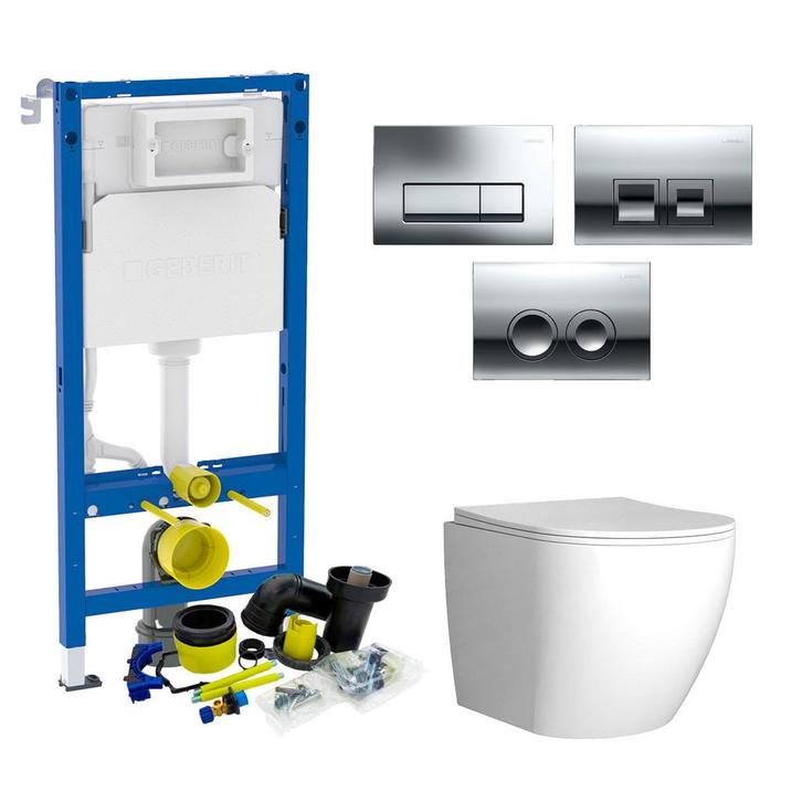 Geberit UP100 Toiletset Compleet | Inbouwreservoir | Mudo, Doe-het-zelf en Verbouw, Sanitair, Overige typen, Nieuw, Ophalen of Verzenden