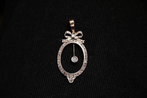 Hanger - 18 karaat Geel goud Diamant (Natuurlijk), Sieraden, Tassen en Uiterlijk, Antieke sieraden