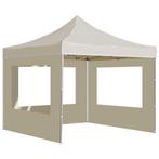 Partytent inklapbaar met wanden 3x3 m aluminium crme, Verzenden, Nieuw, 2 meter of meer, Partytent