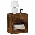vidaXL Nachtkastje met lade 39x28x41 cm gerookt eikenkleurig, Verzenden, Nieuw, Hout