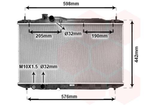 RADIATOR VOOR HONDA CIVIC HB 2006-2011 19010RSAG01, Auto-onderdelen, Airco en Verwarming, Nieuw, Ophalen of Verzenden