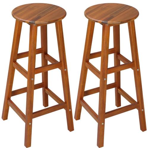 Set van 2 barkrukken gemaakt van massief acacia hardhout, Huis en Inrichting, Stoelen, Nieuw, Verzenden