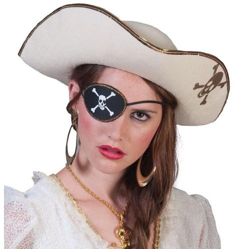 Piratenfeest witte piratenhoed met schedel - Piraten hoeden, Hobby en Vrije tijd, Feestartikelen, Verzenden