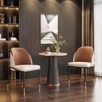 Set van 2 Eetkamerstoelen – Microvezel &amp; Metalen Frame, Huis en Inrichting, Stoelen, Verzenden, Nieuw