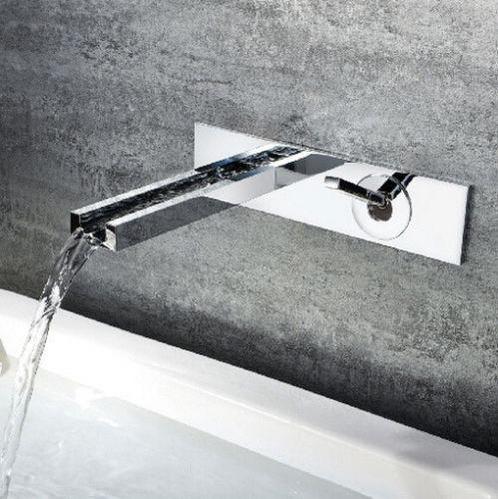 Waterval muurkraan chroom uitvoering, Doe-het-zelf en Verbouw, Sanitair, Kraan, Nieuw, Chroom, Verzenden