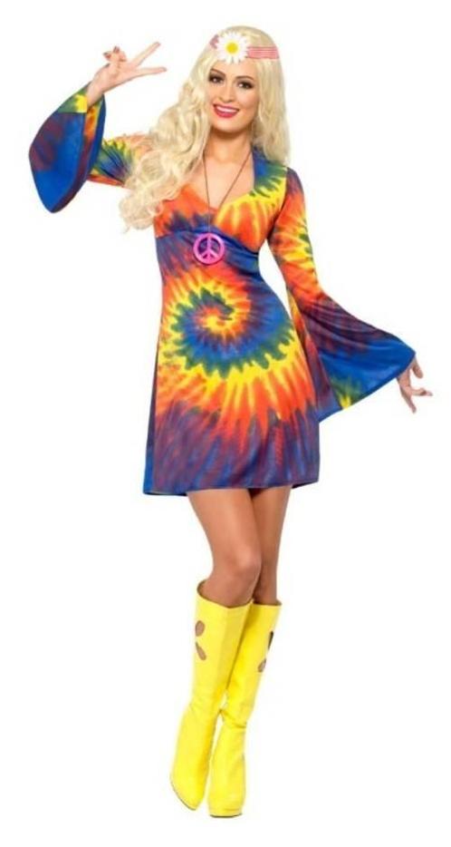 1960s Tie Dye kostuum vrouw, Kleding | Dames, Carnavalskleding en Feestkleding, Nieuw, Ophalen of Verzenden