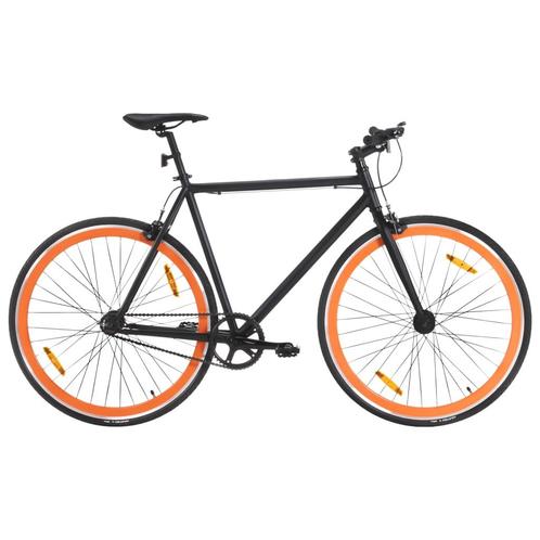 vidaXL Fiets met vaste versnelling 700 c 55 cm zwart en, Fietsen en Brommers, Fietsen | Racefietsen, Nieuw, Verzenden