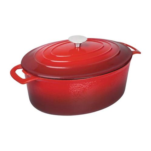 Vogue ovale inductie braadpan rood 6L, Huis en Inrichting, Keuken | Keukenbenodigdheden, Verzenden