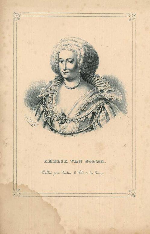 Portrait of Amalia of Solms-Braunfels, Antiek en Kunst, Kunst | Etsen en Gravures