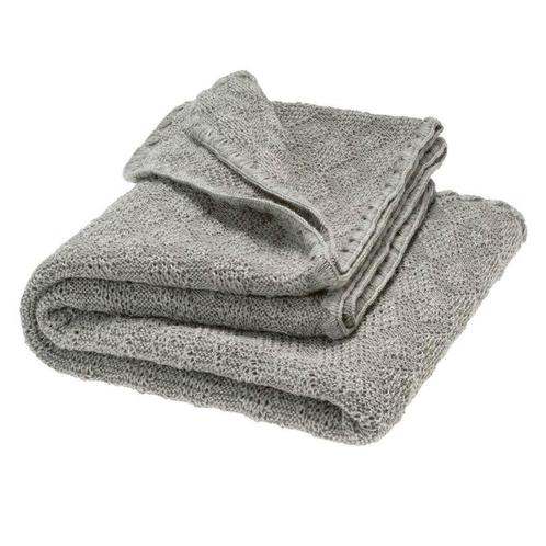 Disana - wollen (wikkel)deken 80x100cm gebreid Grijs, Kinderen en Baby's, Dekens, Slaapzakjes en Inbakerproducten