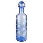 Glazen karaf ijsblauw | 0,8 liter | 8x8x30 cm, Verzenden