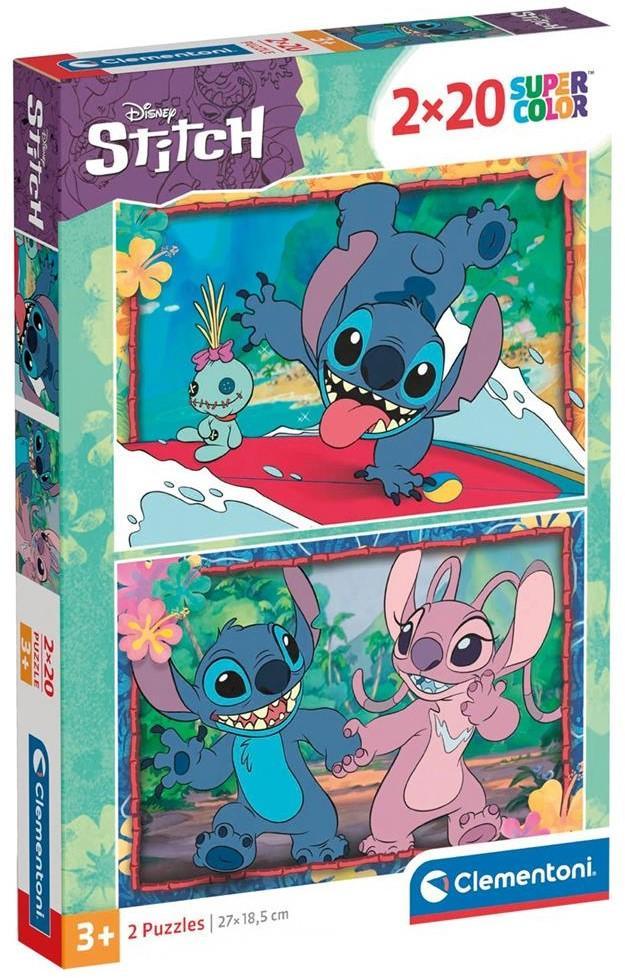 Stitch Puzzel (2x20 stukjes) | Clementoni - Puzzels, Kinderen en Baby's, Speelgoed | Kinderpuzzels, Nieuw, Verzenden