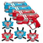 Light Battle Connect Lasergame set rood/blauw - 4 Laserguns, Kinderen en Baby's, Speelgoed | Buiten | Actiespeelgoed, Nieuw, Ophalen of Verzenden