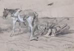Willem Hendrik van der Nat (1864–1929) - Ploegend paard