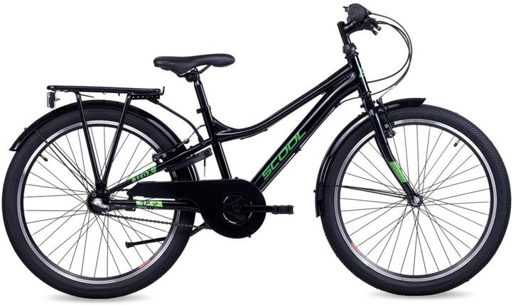SCOOL troX 24 Black-Neon 3-Speed 8+, Fietsen en Brommers, Fietsen | Kinderfietsjes, Nieuw, Verzenden