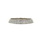 Witgouden Bigli ring met diamant 18 krt, Verzenden, Zo goed als nieuw, Wit, Goud