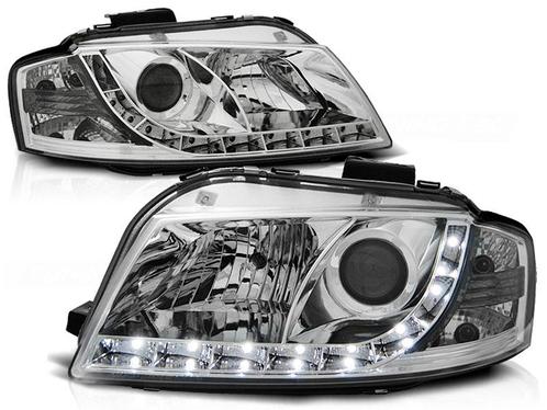 Koplampen Audi A3 8P 03-08 Echte DRL LED, Auto-onderdelen, Overige Auto-onderdelen, Ophalen of Verzenden