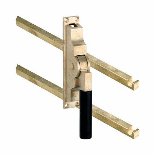 Pomp-espagnolet Bauhaus ebben Messing Antiek Inclusief 2, Doe-het-zelf en Verbouw, Hang- en Sluitwerk, Nieuw, Ophalen of Verzenden