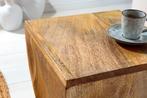 Massieve kruk TWIST 45cm natuurlijke mangohouten, Huis en Inrichting, Tafels | Sidetables, Ophalen of Verzenden, Nieuw