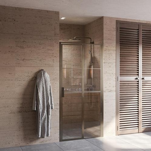 Nisdeur Set BWS Frame 140 cm Gunmetal, Doe-het-zelf en Verbouw, Sanitair, Douche, Nieuw, Ophalen of Verzenden
