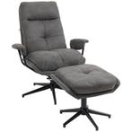 TRUUSK Relaxstoel Met Kruk Tot 150 Kg Belastbaar, Draaibare, Huis en Inrichting, Fauteuils, Verzenden, Nieuw