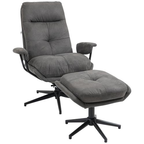 TRUUSK Relaxstoel Met Kruk Tot 150 Kg Belastbaar, Draaibare, Huis en Inrichting, Fauteuils, Nieuw, Verzenden