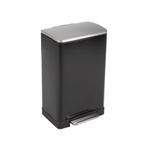 EKO Pedaalemmer E-Cube 40 ltr - Zwart/Mat RVS, Verzenden, Nieuw