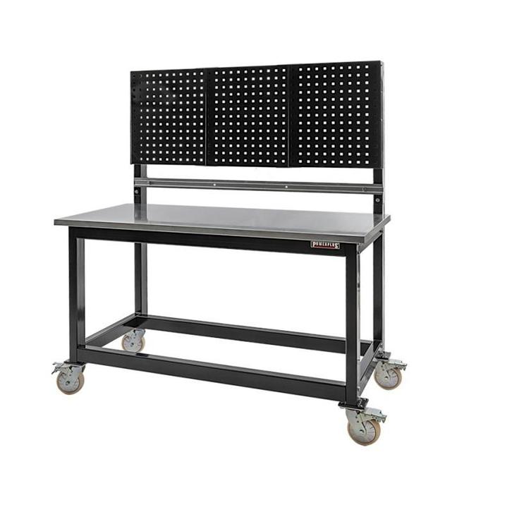 Werkbank op wielen met 160 x 70 cm. metalen blad., Doe-het-zelf en Verbouw, Werkbanken, Ophalen of Verzenden