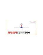 1970 MASERATI INDY BROCHURE, Nieuw, Author