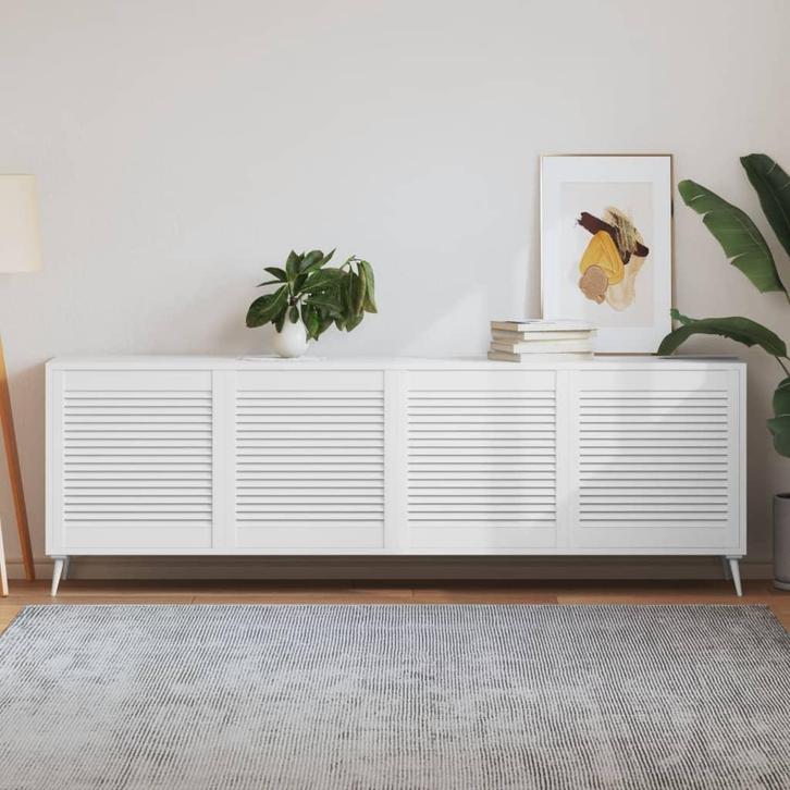 vidaXL Kastdeuren met lamellen 4 st 61,5x59,4 cm grenenhout, Huis en Inrichting, Kasten | Overige, Nieuw, Verzenden