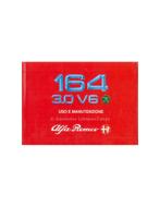 1990 ALFA ROMEO 164 3.0 V6 QV INSTRUCTIEBOEKJE ITALIAANS