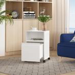 Ladekast Velvevn op wielen 54x40x36 cm wit [en.casa], Verzenden, Nieuw in verpakking