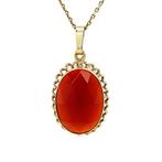 Gouden hanger met carneool 14 krt, Ophalen of Verzenden, Nieuw
