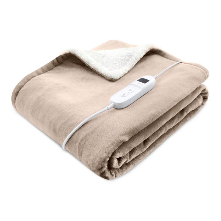Warmtedeken - beige - 130x180 cm, Huis en Inrichting, Woonaccessoires | Plaids en Woondekens, Verzenden