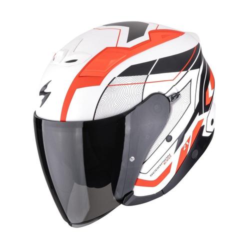 Scorpion EXO-Z1 Vue Zwart Wit Rood Jethelm, Motoren, Kleding | Motorhelmen, Jethelm, Heren, XXL, Nieuw met kaartje, Overige merken