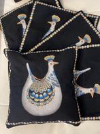 Set van 6 traditionele Sardijnse tapijten en kasjmierkussens, Antiek en Kunst, Antiek | Kleden en Textiel